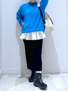 「アイテム（バックパック/リュック）」を使った、Hina ママ さん（レディース・147cm）の冬コーディネート