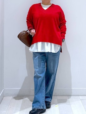 「アイテム（ハンドバッグ）」を使った、Hina ママ さん（レディース・147cm）の秋コーディネート