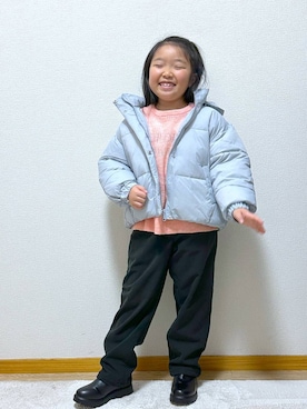 「アイテム（ジャケット/アウター）」を使った、Hina ママ さん（キッズ・121cm・40代）の冬コーディネート