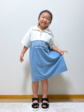 「GLOBAL WORK（グローバルワーク）のアイテム（ワンピース/ドレス）」を使った、Hina ママ さん（キッズ・115cm）の夏コーディネート