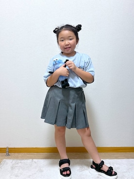 「アイテム（サンダル）」を使った、Hina ママ さん（キッズ・115cm）の夏コーディネート