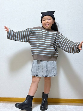 Hina ママ さん（キッズ・121cm）の冬コーディネート