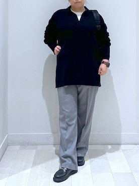 「アイテム（ローファー）」を使った、Hina ママ さん（レディース・147cm・40代）の秋コーディネート