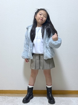 「アイテム（ブルゾン）」を使った、Hina ママ さん（キッズ・115cm）の秋コーディネート