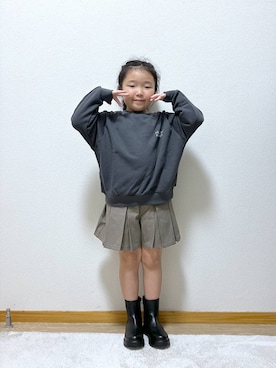 「GLOBAL WORK（グローバルワーク）のPEANUTS/スウェット/593417（スウェット）」を使った、Hina ママ さん（キッズ・115cm・40代）の秋コーディネート