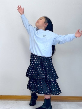 Hina ママ さん（キッズ・121cm）の冬コーディネート