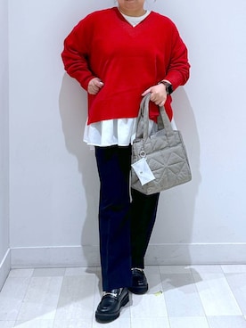 「アイテム（ローファー）」を使った、Hina ママ さん（レディース・147cm・40代）の秋コーディネート