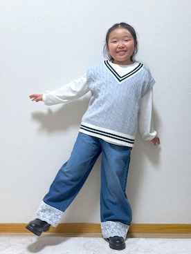 Hina ママ さん（キッズ・121cm）の冬コーディネート