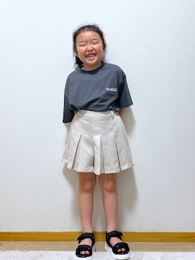 「GLOBAL WORK（グローバルワーク）のアソート厚底サンダル/324586（サンダル）」を使った、Hina ママ さん（キッズ・115cm）の夏コーディネート
