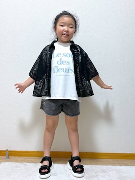 「アイテム（サンダル）」を使った、Hina ママ さん（キッズ・115cm）の夏コーディネート