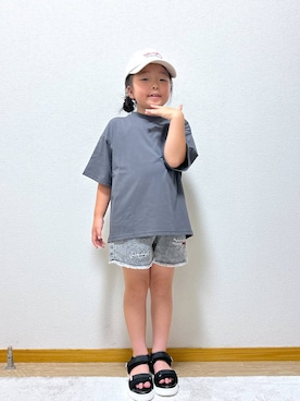 「アイテム（トップス）」を使った、Hina ママ さん（キッズ・115cm）の夏コーディネート