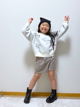 Hina ママ さん（キッズ・121cm）の冬コーディネート