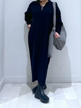 「アイテム（ワンピース/ドレス）」を使った、Hina ママ さん（レディース・147cm・40代）の冬コーディネート