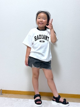「アイテム（トップス）」を使った、Hina ママ さん（キッズ・115cm）の夏コーディネート