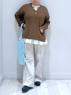 「アイテム（ローファー）」を使った、Hina ママ さん（レディース・147cm・40代）の秋コーディネート