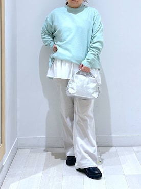 「ハグミーニット_GLOBALWORK」｜Hina ママ さん（レディース・147cm）の秋コーディネート