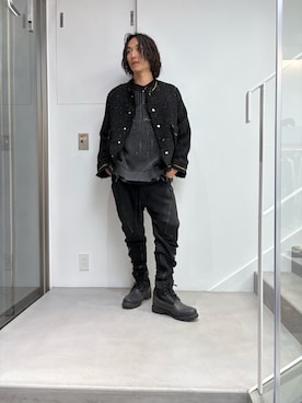 「アイテム（カバーオール）」を使った、橋本　利緒さん（メンズ・170cm）の秋コーディネート