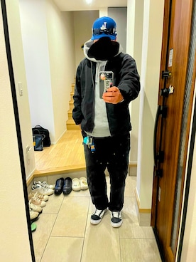 「Carhartt（カーハート）のアイテム」を使った、タキシードサムさん（メンズ・173cm）の春コーディネート