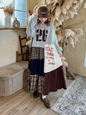「しまむら（シマムラ）のアイテム」を使った、remiさん（レディース・154cm）の秋コーディネート