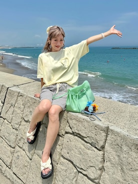 「DTYYPE（ドタイプ）のアイテム」を使った、remiさん（レディース・154cm）の夏コーディネート