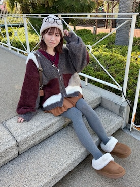 「アイテム（タイツ/ストッキング）」を使った、remiさん（レディース・154cm）の秋コーディネート