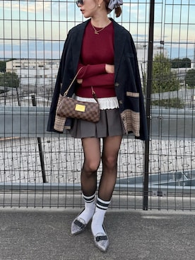 「アイテム（シュシュ）」を使った、remiさん（レディース・154cm）の秋コーディネート