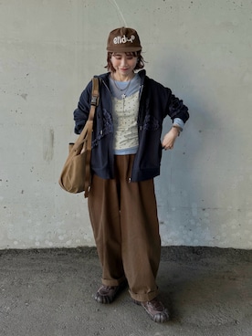 「GU（ジーユー）のアイテム（バッグ）」を使った、remiさん（レディース・154cm）の春コーディネート