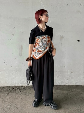 「GU（ジーユー）のアイテム（バッグ）」を使った、remiさん（レディース・154cm）の秋コーディネート