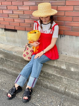 「ロールアップ」｜remiさん（レディース・154cm）の夏コーディネート