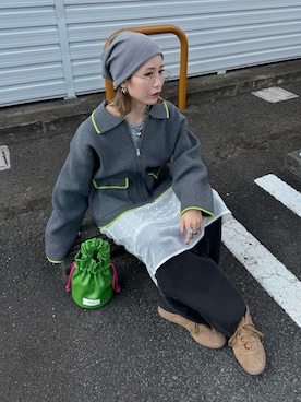 「アイテム（メガネ）」を使った、remiさん（レディース・154cm）の秋コーディネート