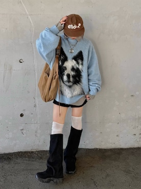 「EVOL（イーボル）のアイテム」を使った、remiさん（レディース・154cm）の秋コーディネート