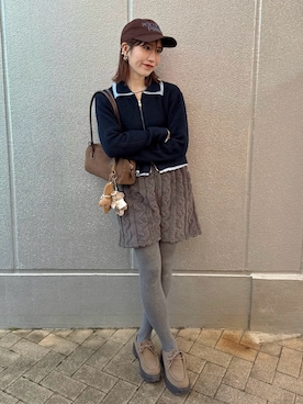 「アイテム（タイツ/ストッキング）」を使った、remiさん（レディース・154cm）の冬コーディネート