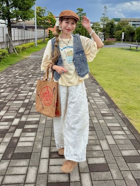 「アイテム（シュシュ）」を使った、remiさん（レディース・154cm）の夏コーディネート
