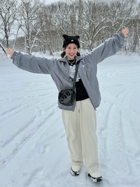 「DouDou（ドゥドゥ）のアイテム」を使った、remiさん（レディース・154cm）の冬コーディネート