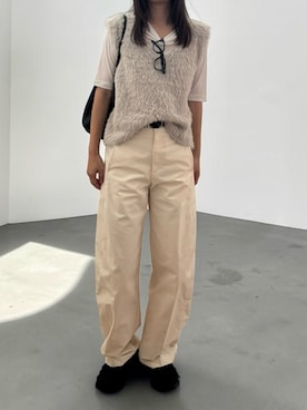 「NEW BALANCE（ニューバランス）のアイテム（スニーカー、ブラック系）」を使った、yuyuさん（レディース・160cm）の秋コーディネート