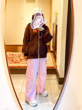 「SPINNS(スピンズ)のアイテム(パーカー)」を使った、saosaoさん(レディース・159cm)の春コーディネート