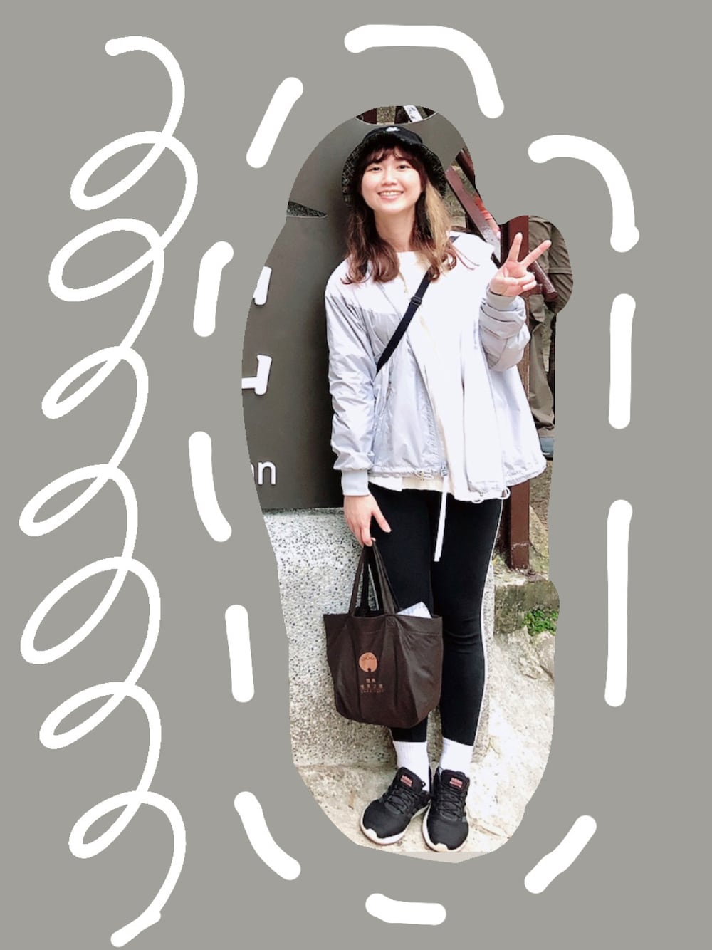 「outdoors casual、運動搭配」｜「UNIQLOのアイテム（トップス、ホワイト系）」を使った、YIJUさん（レディース・164cm）の春コーディネートの1枚目の写真