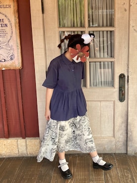 「日常」｜「アイテム（その他シューズ）」を使った、RA🌷さん（レディース・156cm）の夏コーディネート