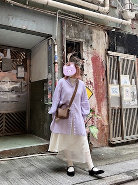 RA🌷さん（レディース・156cm）の冬コーディネート