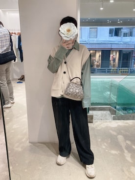 「日常」｜「アイテム（パンツ）」を使った、RA🌷さん（レディース・156cm）の春コーディネート
