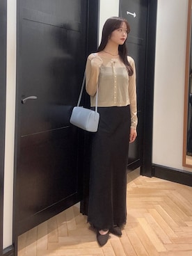 「A part by（アパートバイ）の≪追加2≫SUS/ビーズネックレス（ネックレス）」を使った、Shioriさん（レディース・158cm）の夏コーディネート