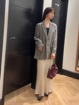 「A part by（アパートバイ）のアイテム（ジャケット/アウター、ブラック系）」を使った、Shioriさん（レディース・158cm）の夏コーディネート