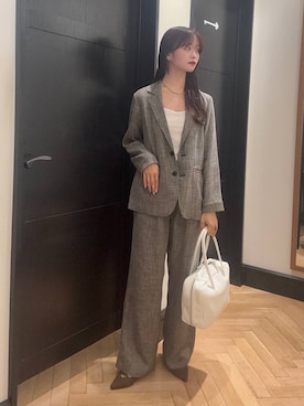 「A part by（アパートバイ）のアイテム（ジャケット/アウター、ブラック系）」を使った、Shioriさん（レディース・158cm）の夏コーディネート