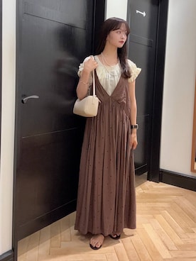 「A part by（アパートバイ）のアイテム（ワンピース/ドレス）」を使った、Shioriさん（レディース・158cm）の夏コーディネート