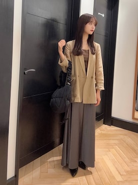 「新作」｜「アイテム（ジャケット/アウター）」を使った、Shioriさん（レディース・158cm）の夏コーディネート
