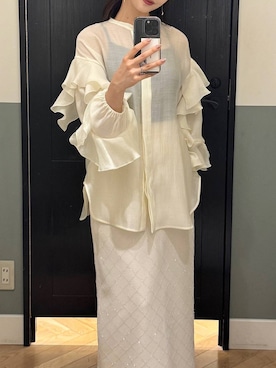 「結婚式2次会」｜Shioriさん（レディース・158cm）の夏コーディネート