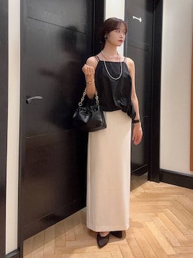 「アイテム（セットアップ）」を使った、Shioriさん（レディース・158cm）の夏コーディネート