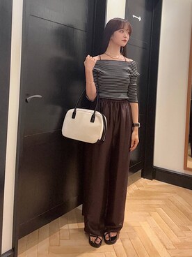 「A part by（アパートバイ）のアイテム（サンダル）」を使った、Shioriさん（レディース・158cm）の夏コーディネート