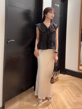 「新作」｜「アイテム（スカート）」を使った、Shioriさん（レディース・158cm）の夏コーディネート