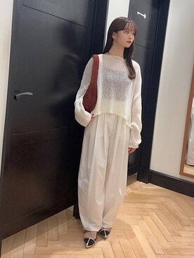 「A part by（アパートバイ）のアイテム（サンダル）」を使った、Shioriさん（レディース・158cm）の春コーディネート